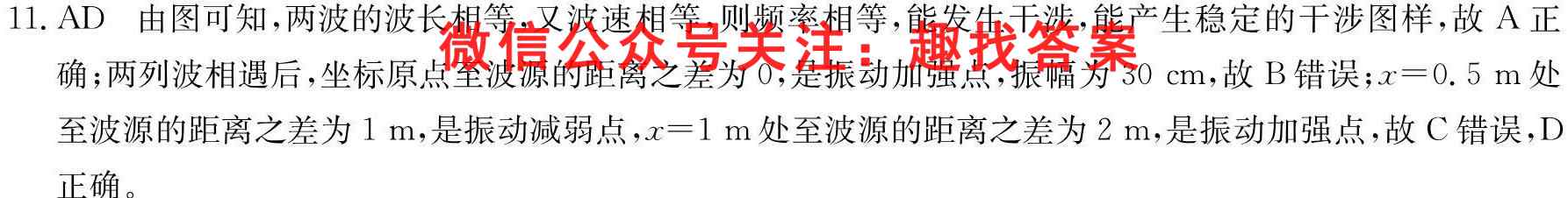 2023全国高考3+3分科综合卷 QG(6六)物理