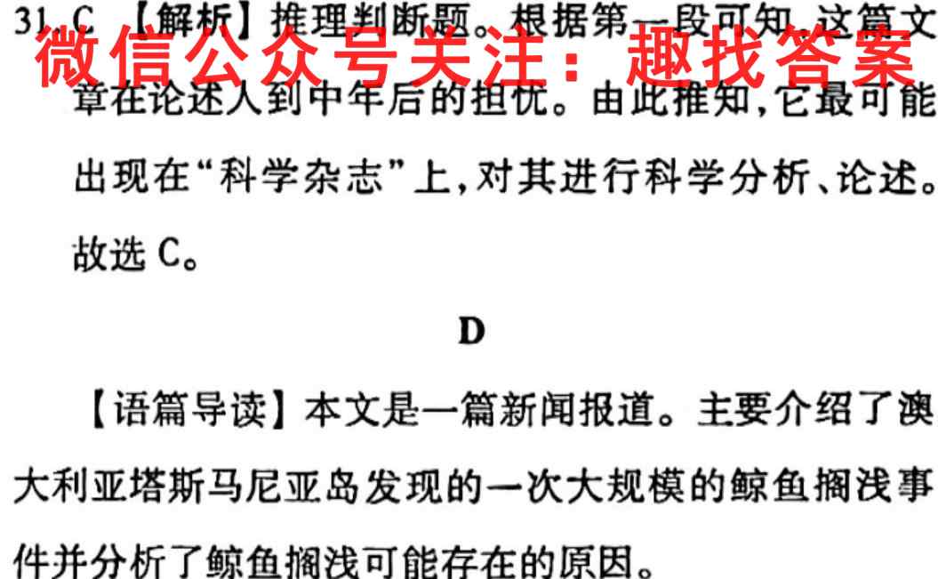 九师联盟2022-2023学年高三核心模拟卷(上)四英语