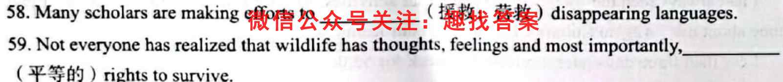 2023届高三总复习S3·滚动周测卷(16十六)英语