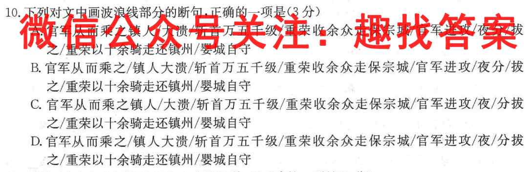 广西国品文化2022~2023年高考桂柳综合模拟金卷(5五)语文