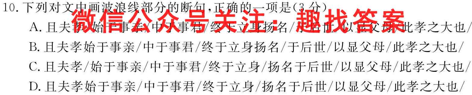 贵州省安顺市全市2023届高三第一次教学质量监测统一考试语文