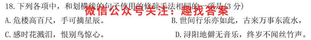 2022~2023学年新乡市高三年级入学测试(23-299C)语文