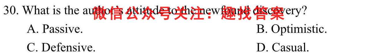 衡水金卷2023届高三年级10月份大联考(新高考)英语