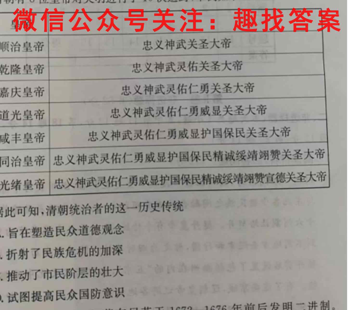 山西省2022-2023学年第一学期九年级教学质量检测考试(12月月考)历史