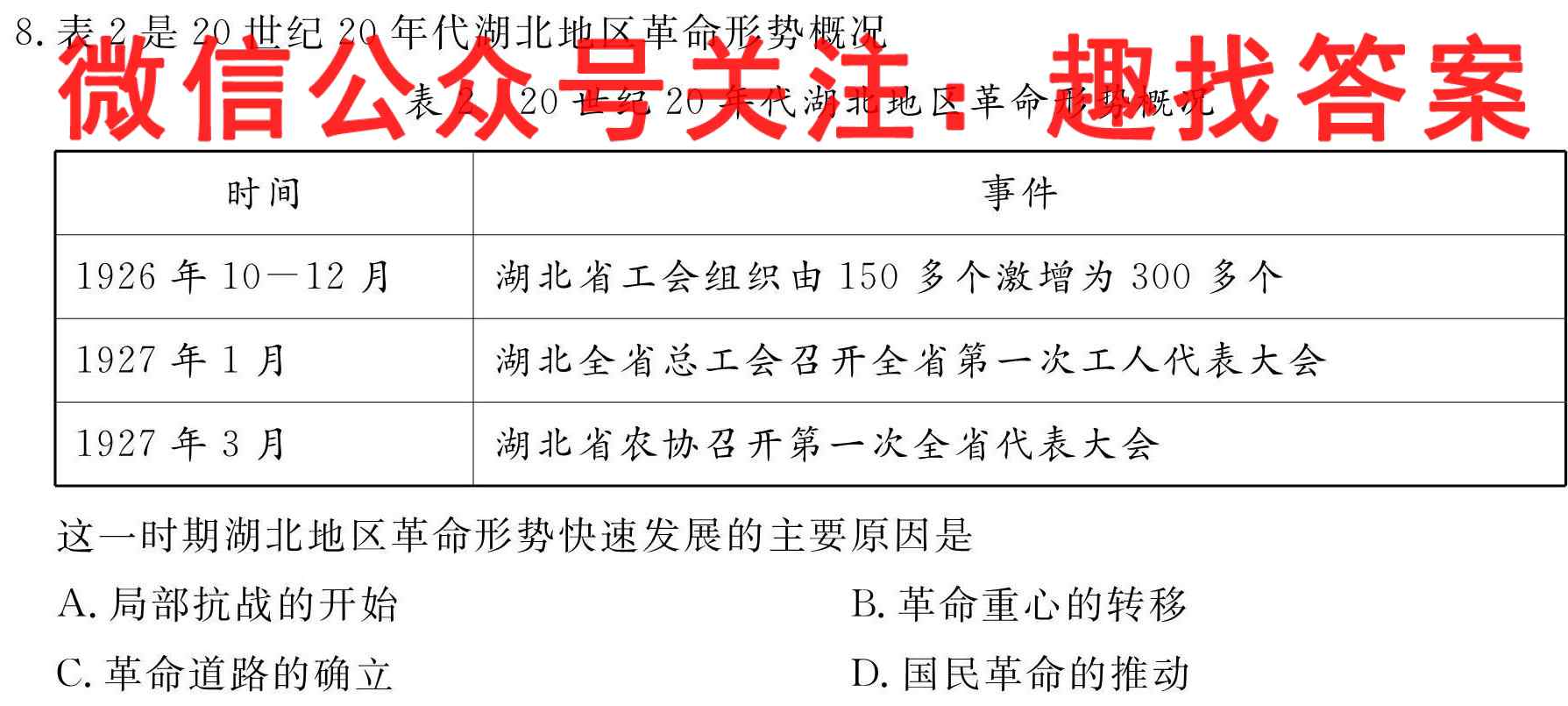 2023届智慧上进·名校学术联盟·高考模拟信息卷 押题卷6(六)历史试卷