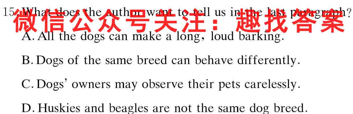 九师联盟 2022-2023学年高三12月质量检测(L/X)G英语试题