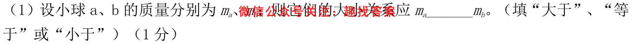 2023届衡中同卷调研卷 全国卷A(一)物理