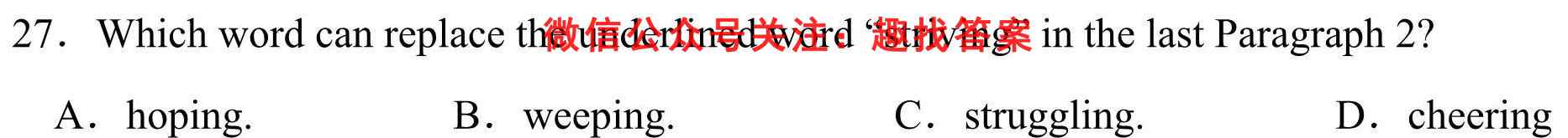 九师联盟2022-2023学年高二洛阳强基联盟大联考英语