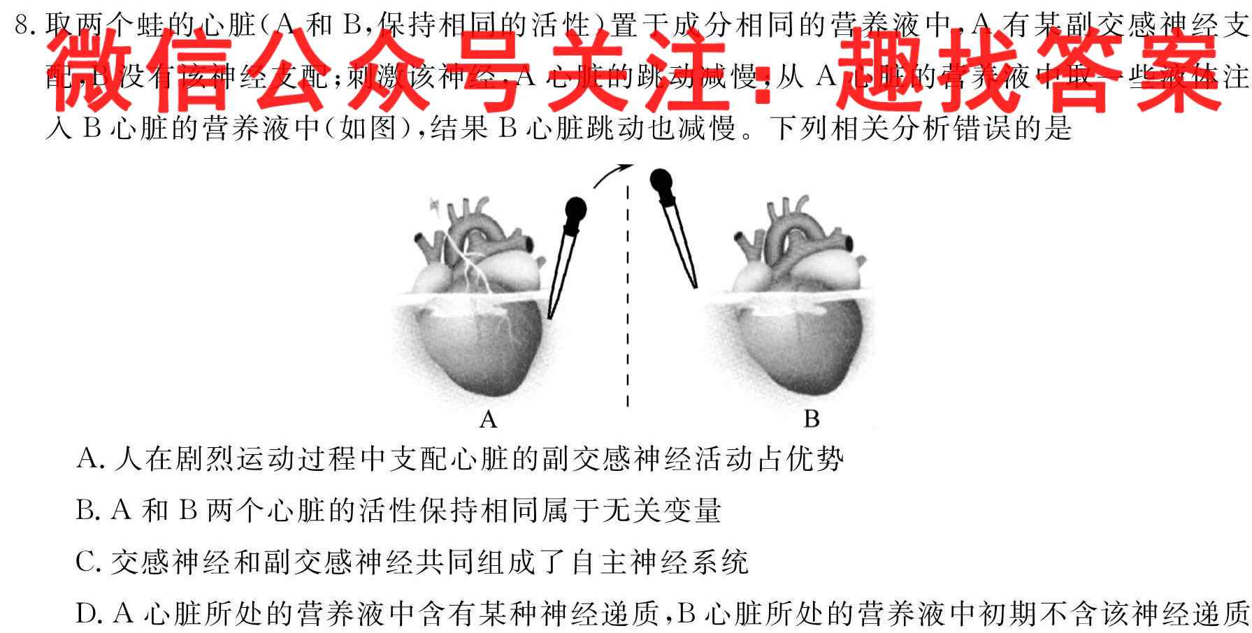 2023年全国高考仿真模拟卷5(五)生物