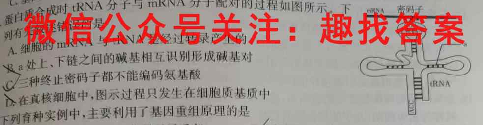 2023届广西省高三考试12月联考(23-246C)生物试卷答案