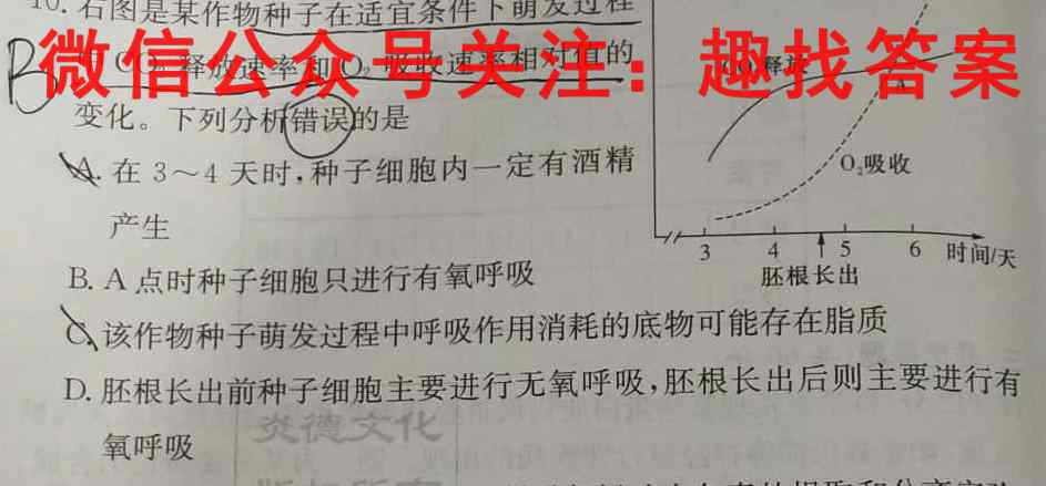 2023年普通高等学校招生全国统一考试·S3最新模拟卷3(三)生物