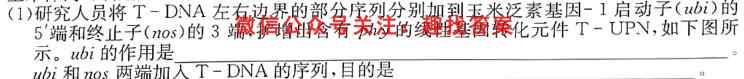 2023普通高等学校招生全国统一考试内参模拟测试卷 新高考(一)1生物
