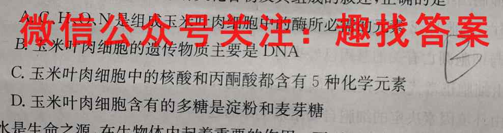 2022~2023学年第二学期高二年级月考四(23375B)生物试卷答案