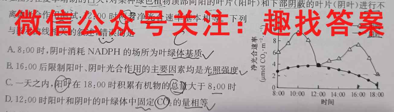 名校之约2023届高三高考仿真模拟卷(一)生物