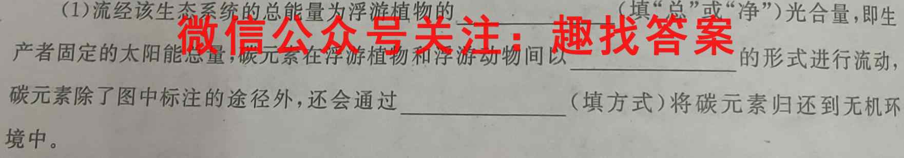 2023年普通高等学校全国统一模拟招生考试 新未来12月联考生物试卷答案