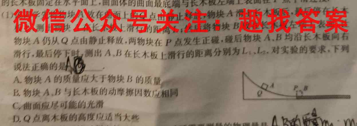 2023届湖北省高三12月联考(23-181C)物理
