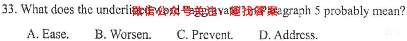 衡水金卷2022-2023学年度上学期高一年级期中考试·月考卷英语