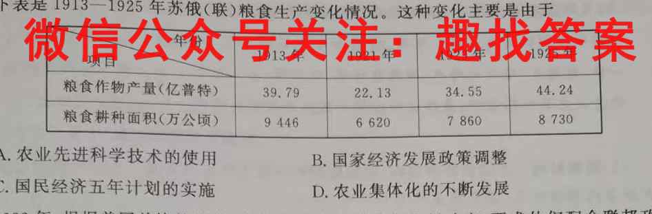 名校之约 2023届高三分科模拟检测卷1(一)历史