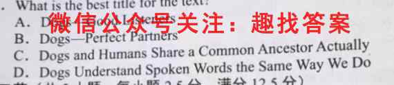2023年普通高等学校招生全国统一考试·S3最新模拟卷3(三)英语试题