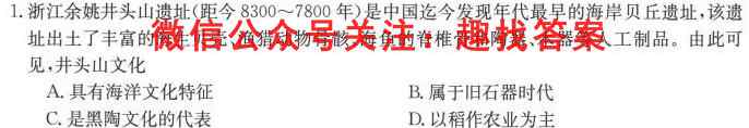 2023届衡水金卷先享题调研卷 重庆专版 二历史试卷
