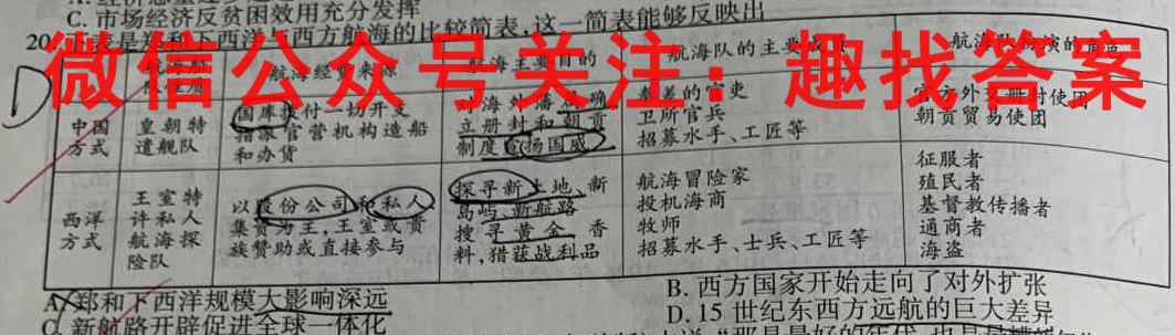 2023届新高考单科模拟检测卷 XKB-E(3三)3历史