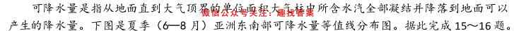 高考快递 2023年普通高等学校招生全国统一考试·信息卷6(六)地理