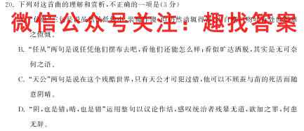 2022-2023年高考桂柳综合模拟金卷(六)语文