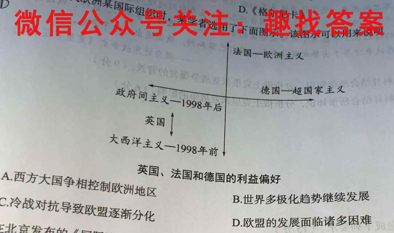 山东省2022-2023学年度部分学校高三上学期教学质量摸底考试历史试卷