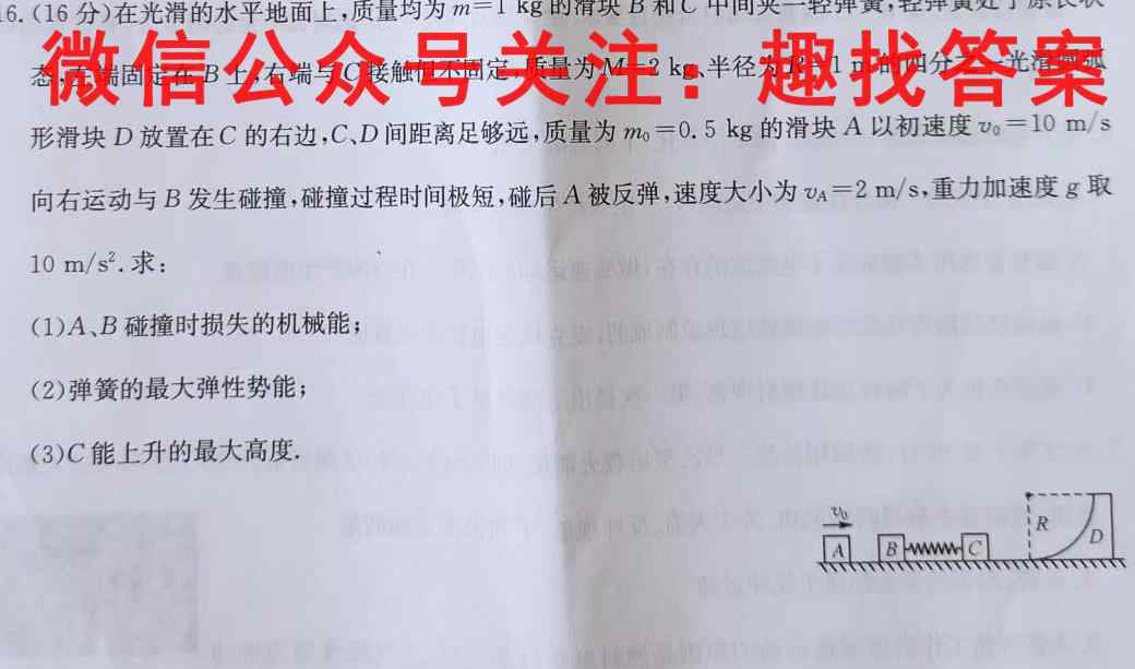 陕西省2023届九年级阶段评估(二) 3L R物理