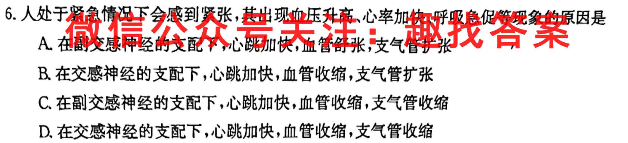 阿拉善盟第一中学2022~2023学年度第一学期高三年级期末考试(233388D)生物试卷答案