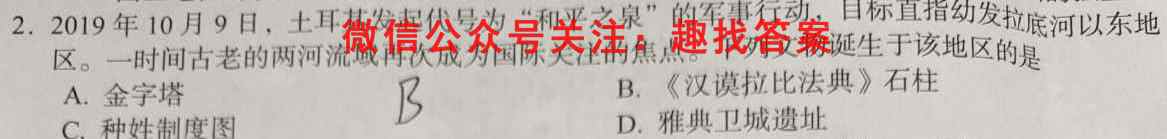 2023届湖南省高三12月联考(23-183C)历史