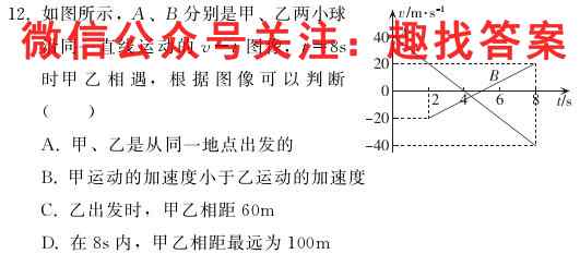 2023普通高等学校招生全国统一考试内参模拟测试卷 新高考(六)6物理