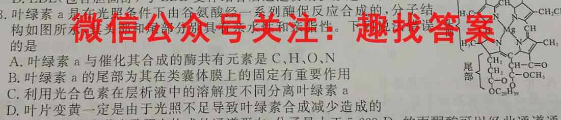广东省2022~2023学年高一第一学期真光中学-深圳二高教育联盟联考生物