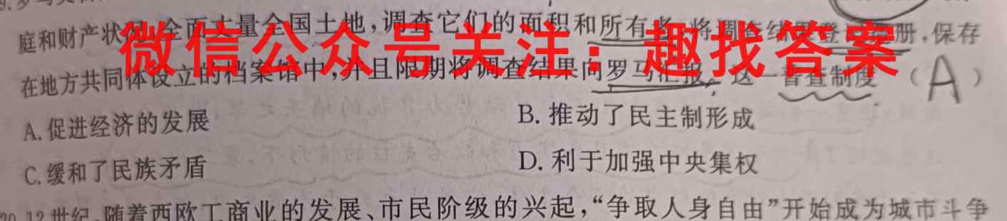 河北省2023届九年级期中综合评估 2L R历史
