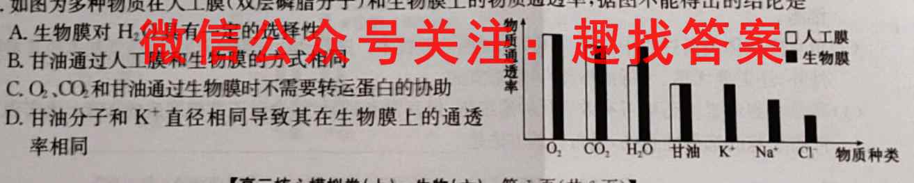 2022~2023学年度第一学期高二12月份月考(新教材)生物