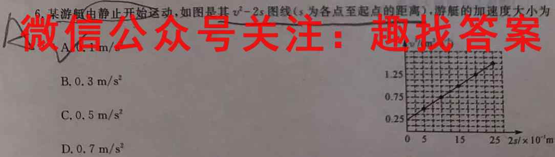 百师联盟2023届高三仿真模拟考试(四) 全国卷物理