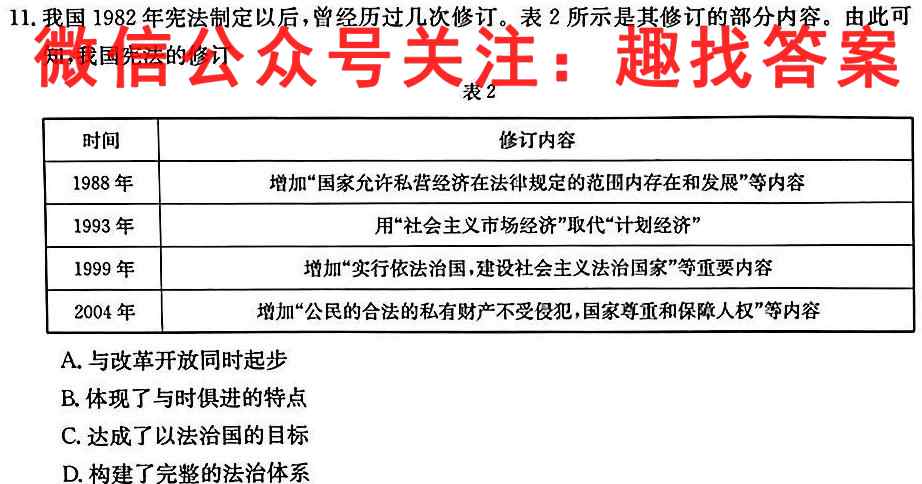 2023年普通高等学校招生全国统一考试 23·JJ·FZMJ 金卷仿真密卷(十)10历史试卷
