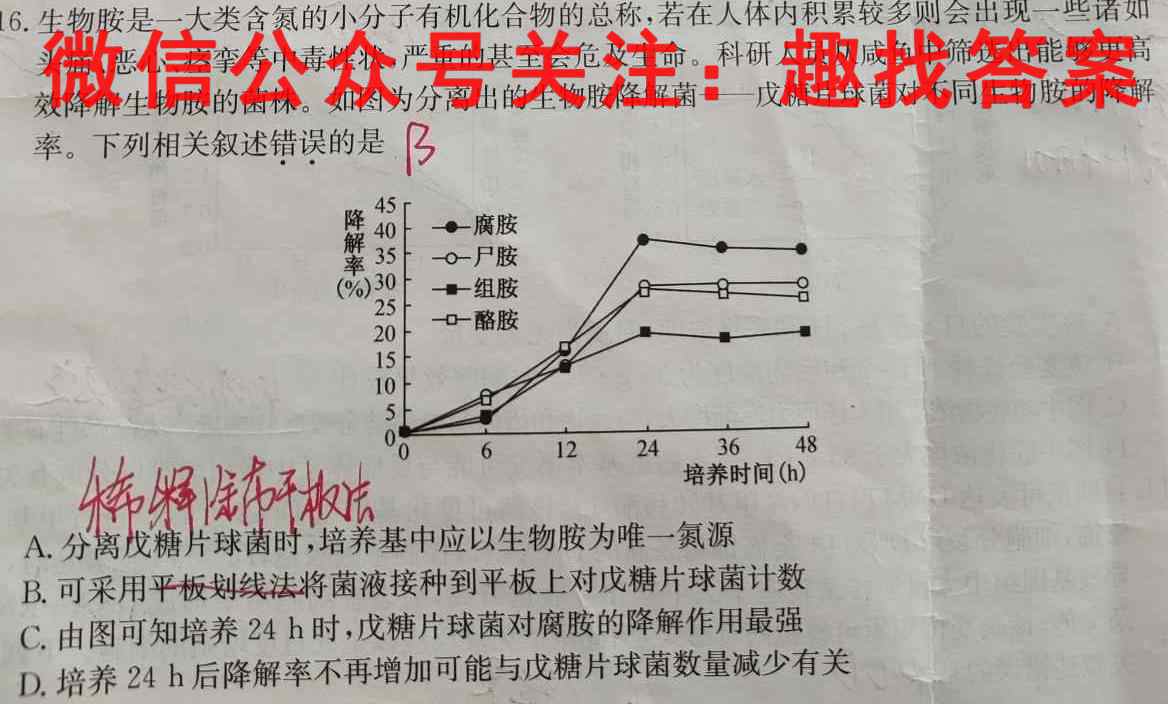名校之约 2023届高三分科模拟检测卷1(一)生物