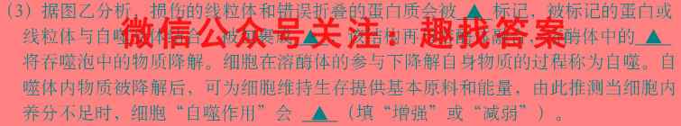 大联考·百校大联考·2023届高三第五次百校大联考试卷(新高考)生物试卷答案