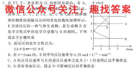 炎德英才·名校联考联合体 2022年秋季高一12月联考化学