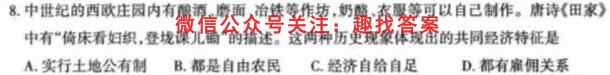 天一大联考2022-2023学年高二阶段性测试2(二)历史