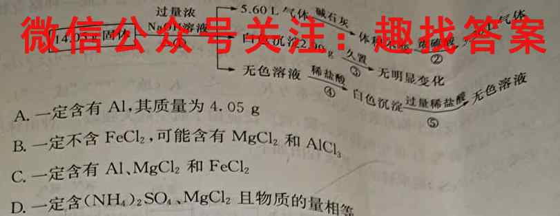 2023届天一大联考 高考全真模拟卷 老高考(七)化学