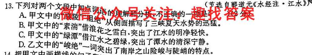 2023年全国高考·仿真模拟卷4(四)语文