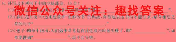 非凡吉创·2022-2023学年高三TOP二十名校十二月调研考语文