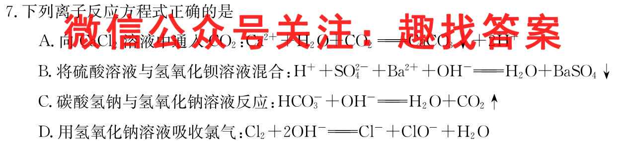 2023届湖北省高三12月联考(23-181C)化学