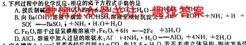 浙江省金华十校2022-2023学年高三年级第一学期期末模拟考试化学