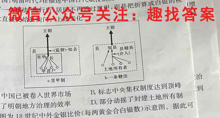 2023届高考分段学情评估卷 新高考(六)6历史试卷