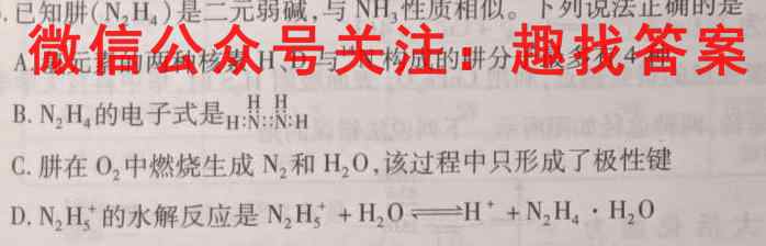 安徽省合肥市八校联考2022-2023学年高一上学期集中练习2化学