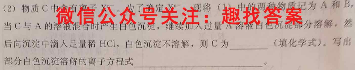 2023届衡水金卷先享题调研卷 重庆专版 二化学
