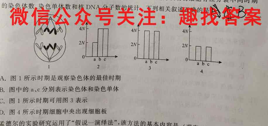 九师联盟2022~2023学年高三核心模拟卷(中)3三生物
